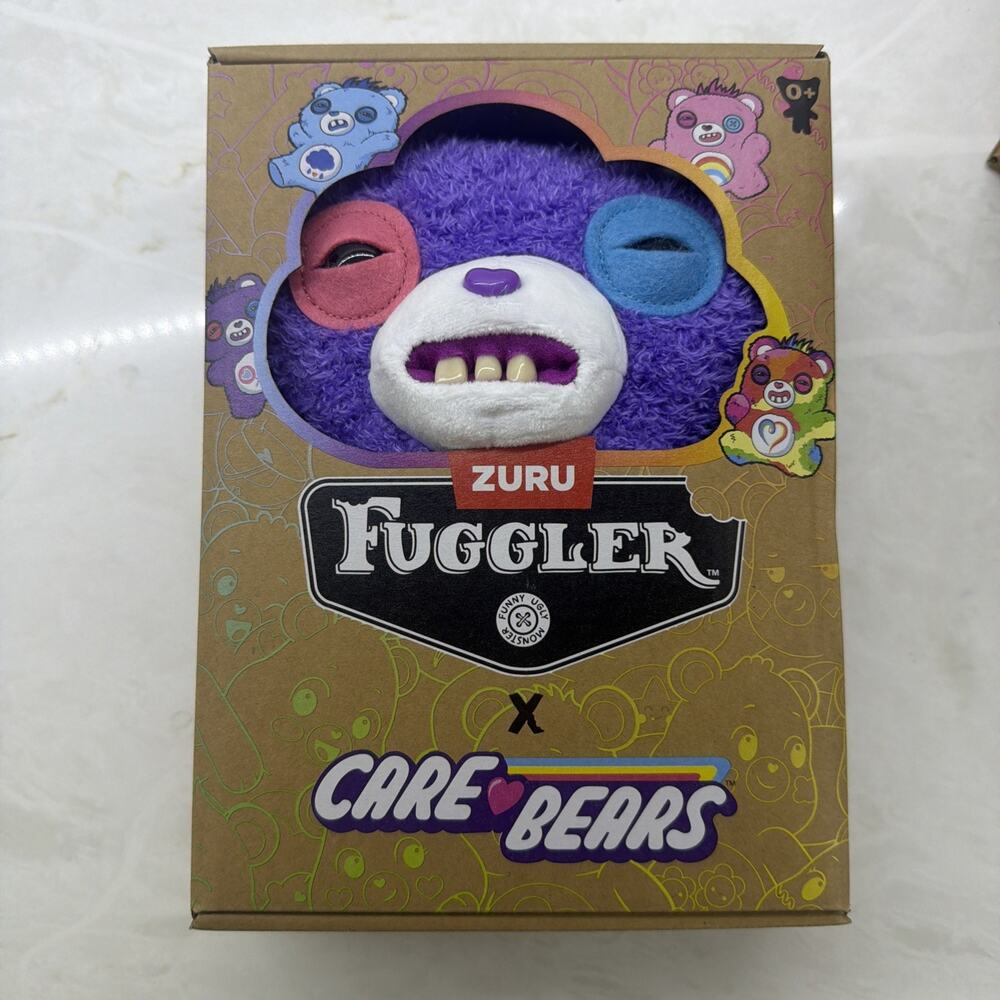 Fuggler X Care Bears Set Of 3 (Cheer Share & Grumpy) 9ich Ugly Plush Dolls - Picture 3 of 8